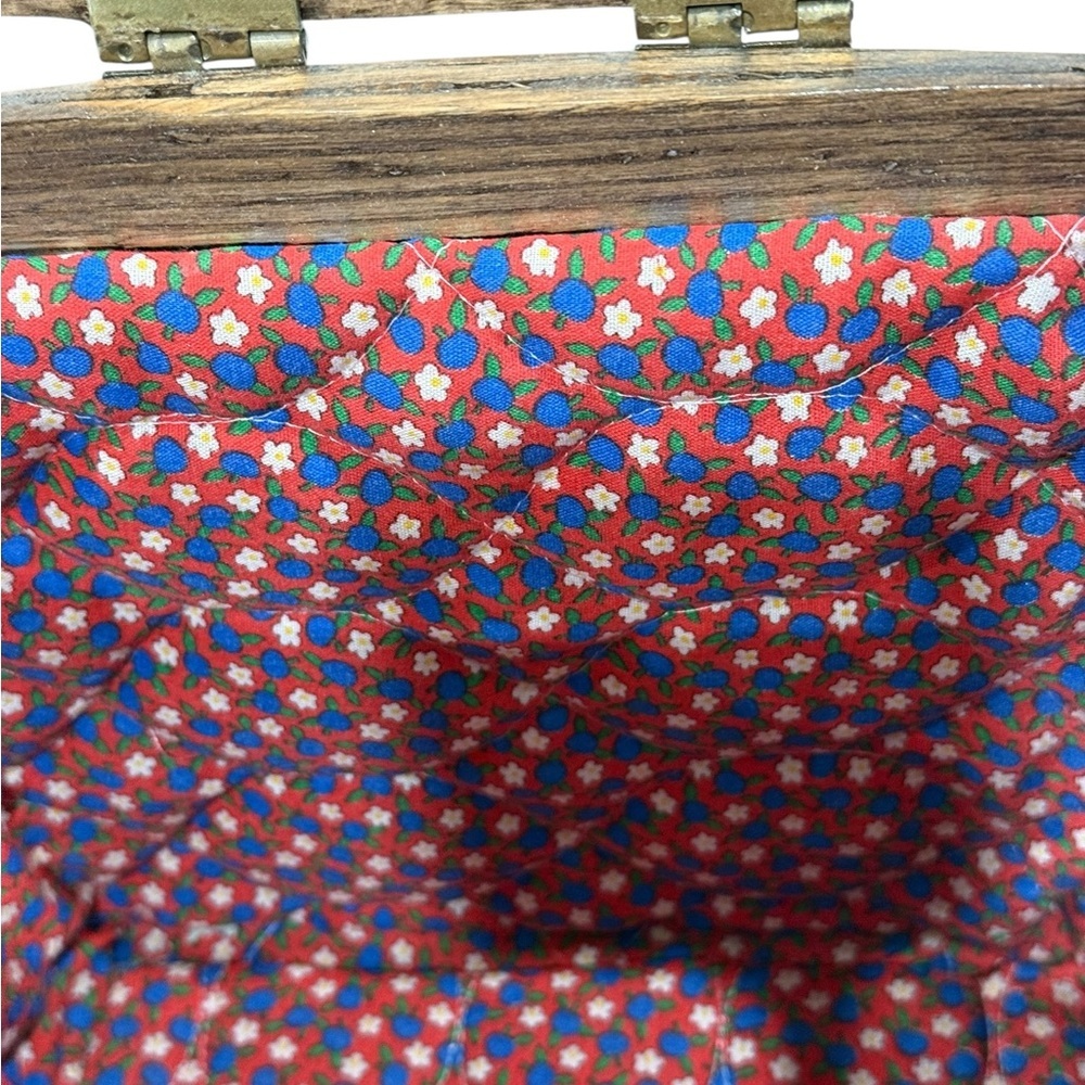 Caro Nan Signed Woven with handles Hand Painted Purse 1970’s Town of Los Gatos - Picture 10 of 11